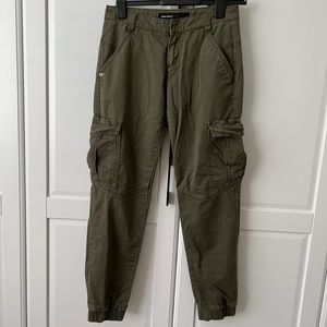 Miss Sixty retro green cargos size 2 but can fit a 0 too. Low rise.